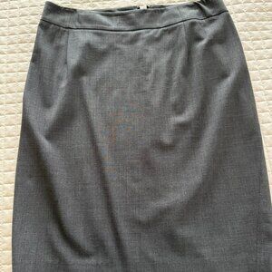 Theory Pencil Skirt Slim Fit Stretch Wool Grey Size 10